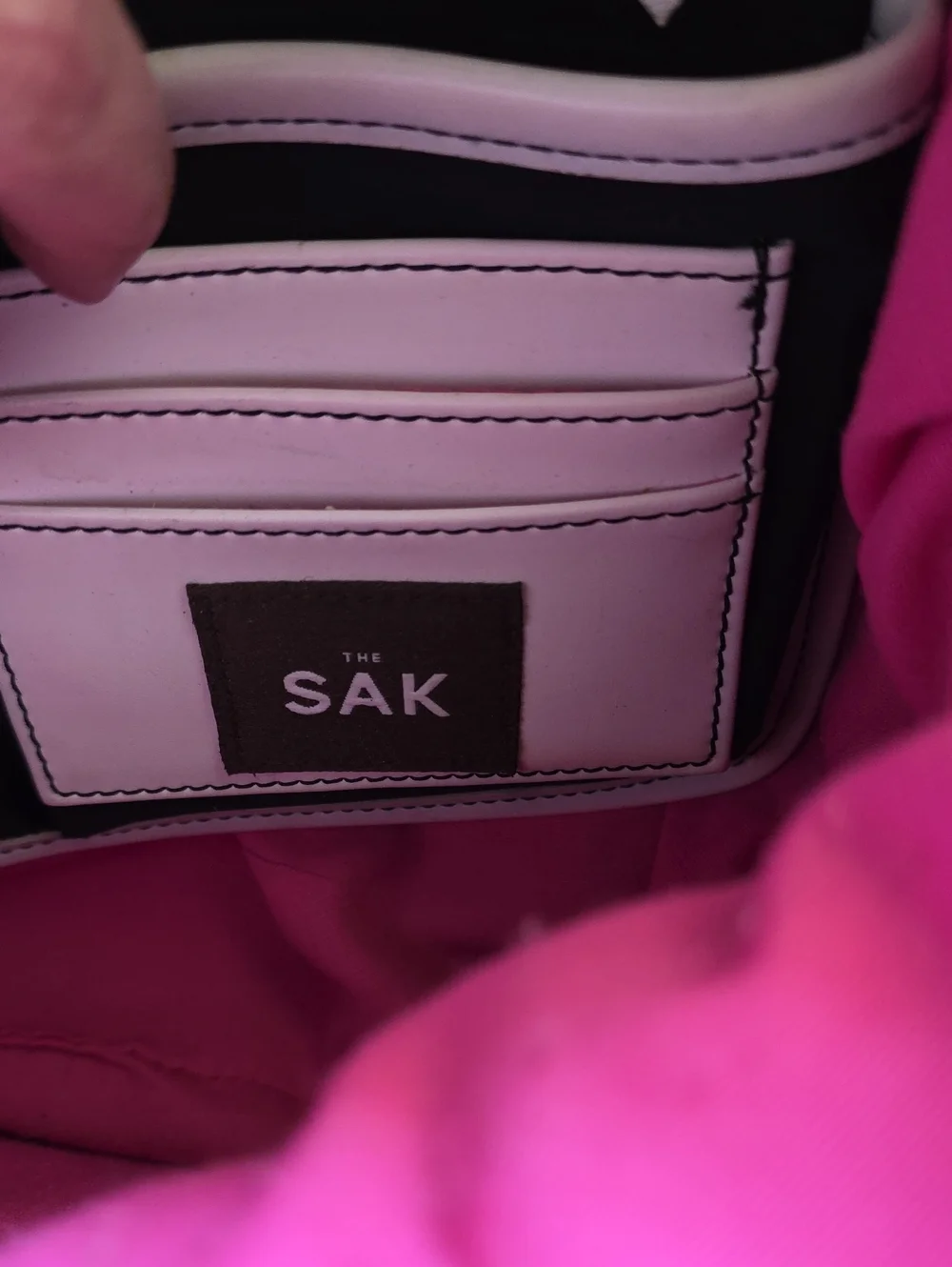 Sak Black and Cream Tote Bag with Letter A - Picture 3 of 9